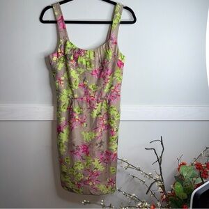 Banana Republic Floral Mini Dress - Pink and Green